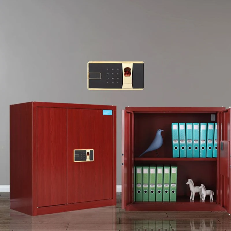 Classeur vertical contemporain résistant au feu à cadre en acier avec serrure Clearhalo
