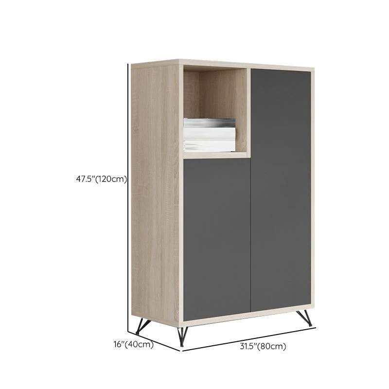 Classeur vertical industriel en bois pour bureau à domicile Clearhalo
