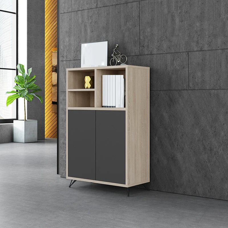 Classeur vertical industriel en bois pour bureau à domicile Clearhalo