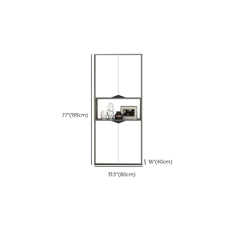 Classeur vertical moderne en bois d'ingénierie, classeur blanc Clearhalo