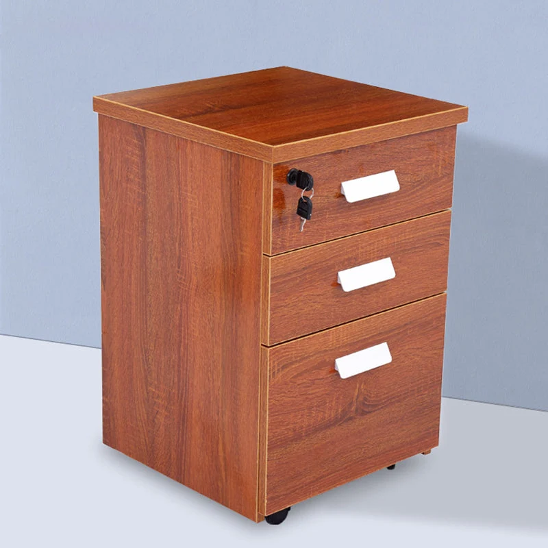 Classeur vertical moderne en bois d'ingénierie sur roulettes Clearhalo