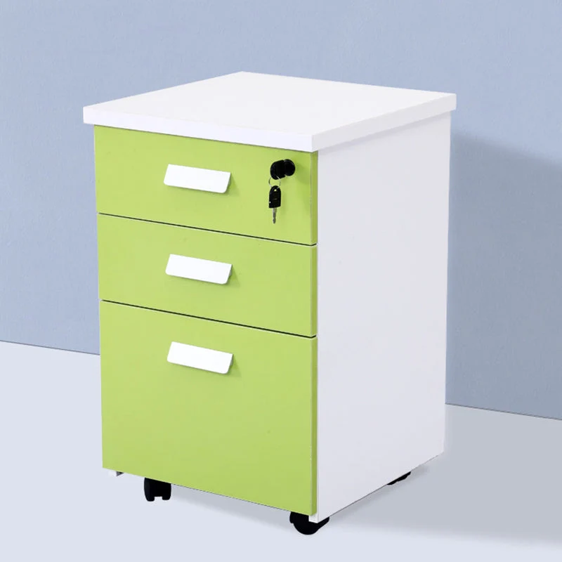 Classeur vertical moderne en bois d'ingénierie sur roulettes Clearhalo
