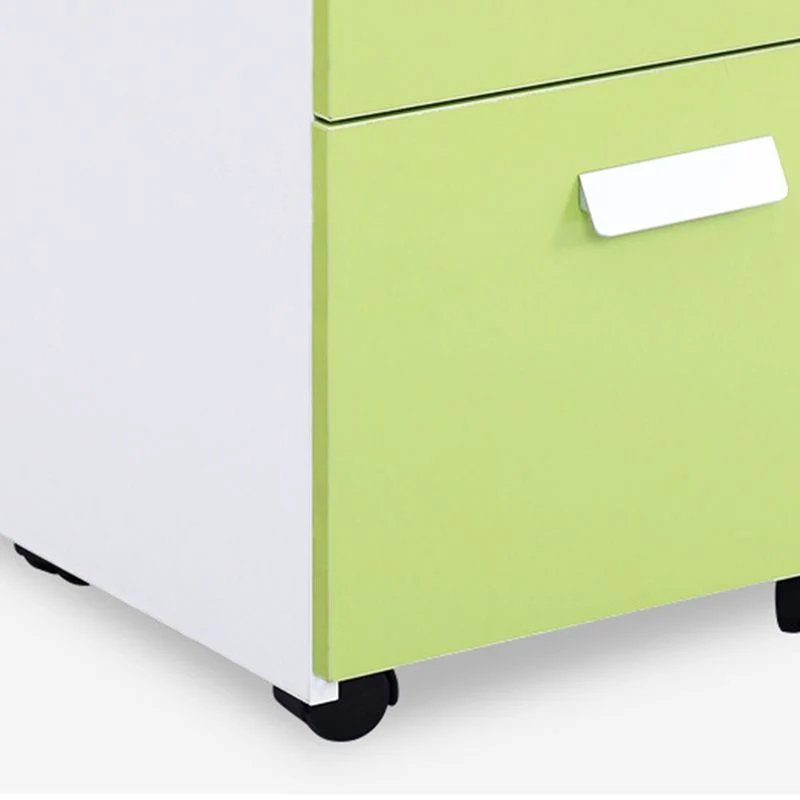 Classeur vertical moderne en bois d'ingénierie sur roulettes Clearhalo
