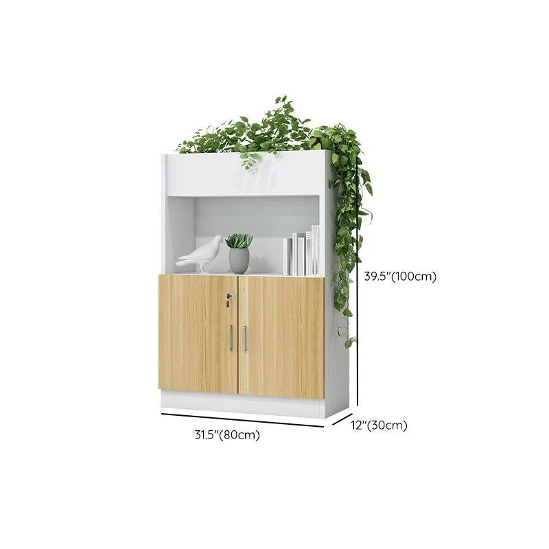 Classeur vertical moderne du milieu du siècle, classeur en bois pour le bureau à domicile Clearhalo