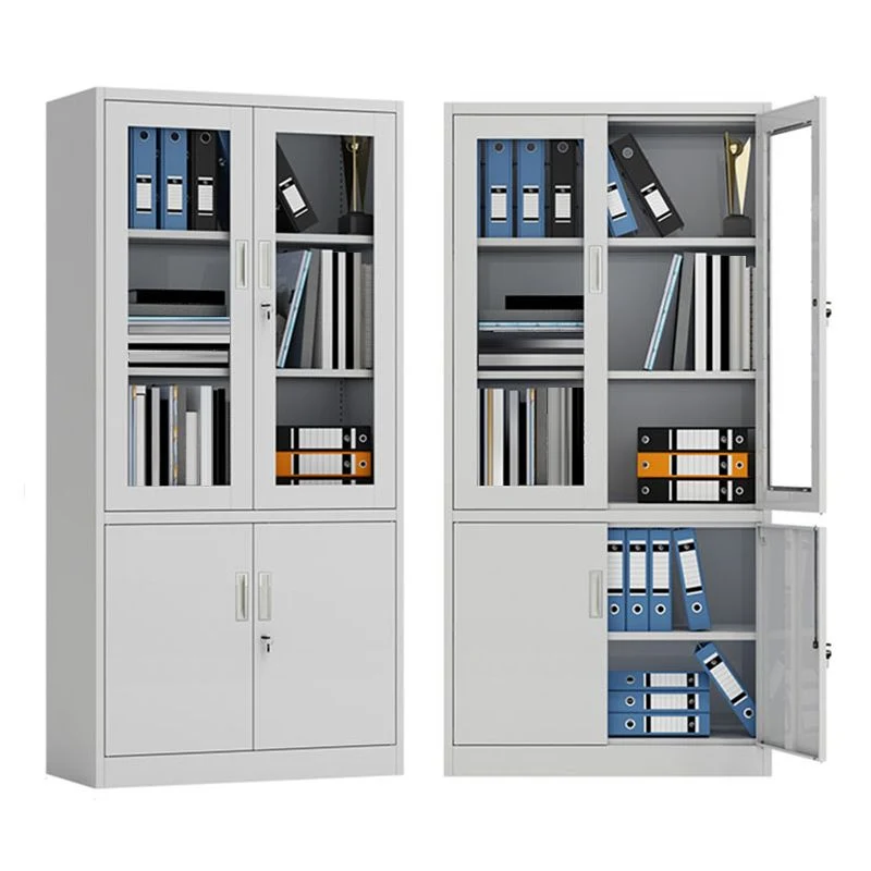 Classeur vertical moderne en métal avec serrure et rangement Clearhalo