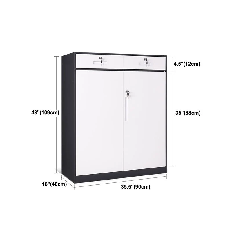 Classeur vertical moderne en métal pour bureau à domicile Clearhalo