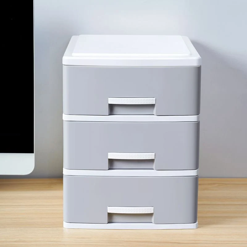 Classeur vertical moderne en plastique avec tiroirs pour le bureau à domicile Clearhalo