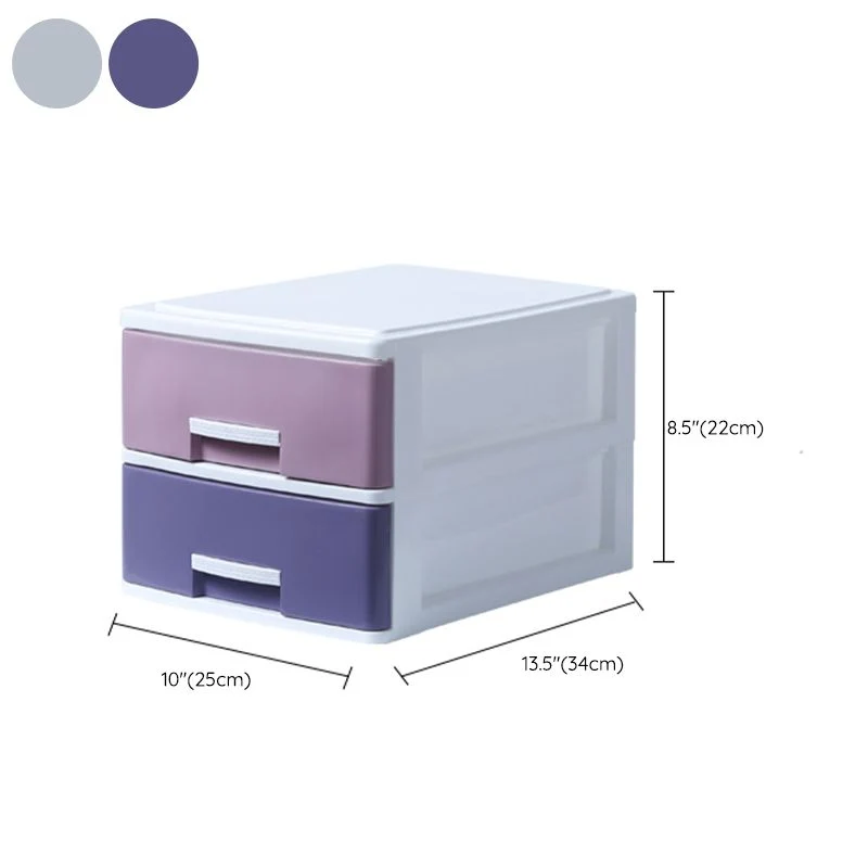 Classeur vertical moderne en plastique avec tiroirs pour le bureau à domicile Clearhalo