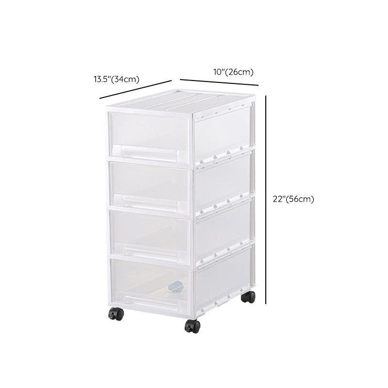 Classeur vertical moderne en plastique à tiroirs transparents Clearhalo