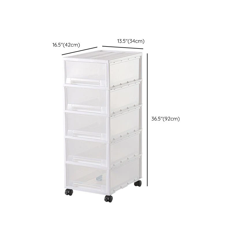 Classeur vertical moderne en plastique à tiroirs transparents Clearhalo