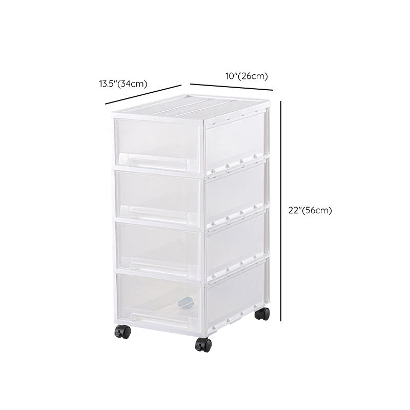 Classeur vertical moderne en plastique à tiroirs transparents Clearhalo