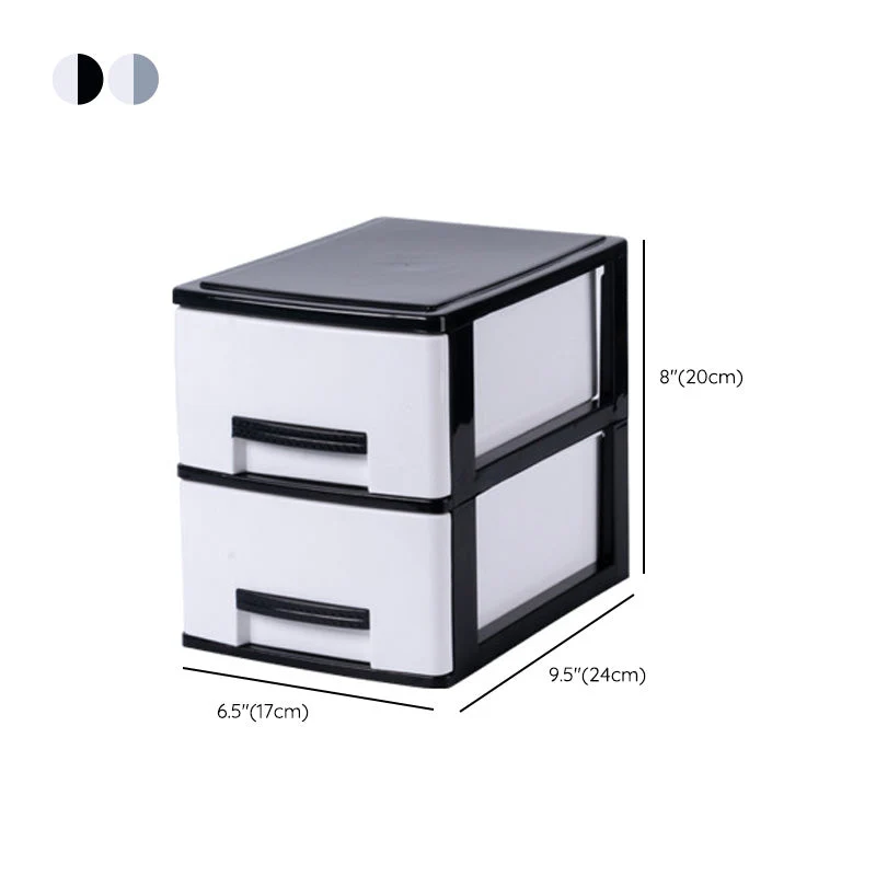 Classeur vertical moderne à tiroirs en plastique, classeur pour la maison ou le bureau Clearhalo