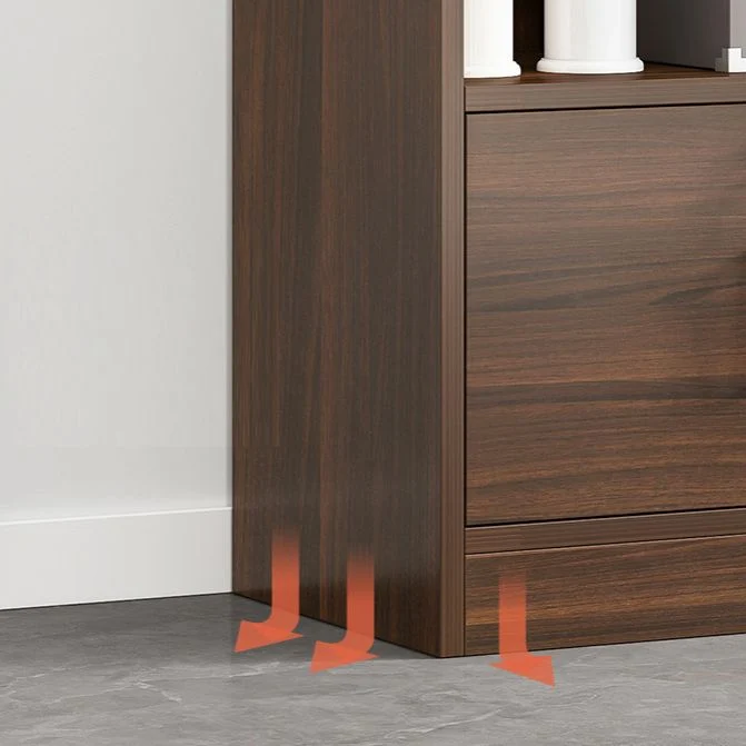 Classeur vertical moderne verrouillant le classeur en bois avec étagères de rangement Clearhalo