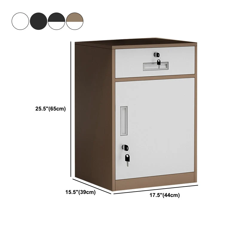 Classeur vertical en métal avec serrure et rangement Clearhalo