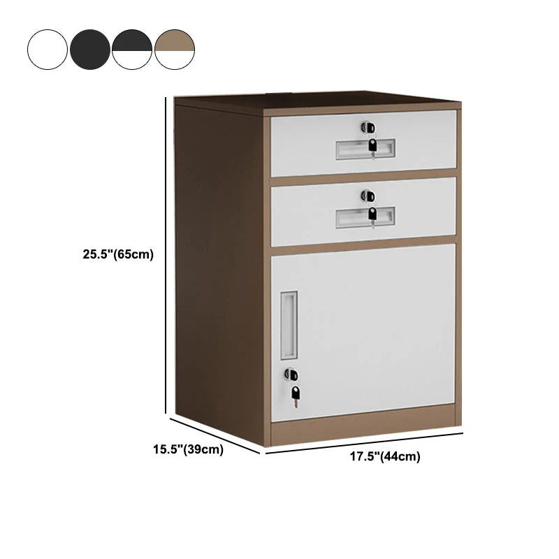 Classeur vertical en métal avec serrure et rangement Clearhalo