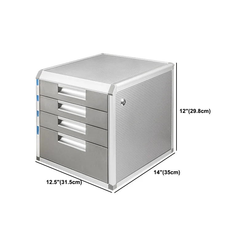 Classeur vertical en métal de style moderne avec serrure et rangement Clearhalo