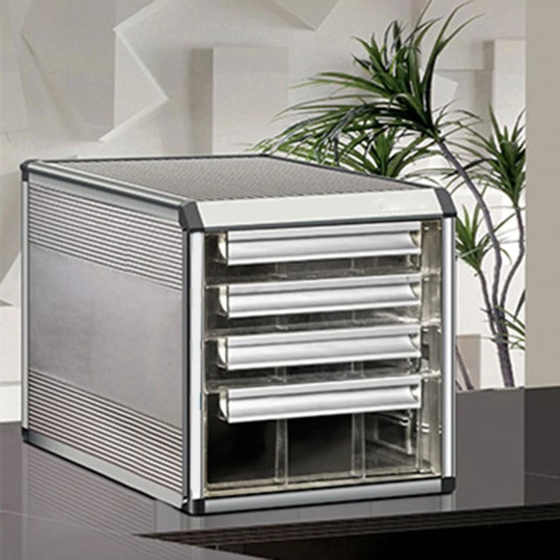 Classeur vertical en métal de style moderne avec serrure et rangement Clearhalo