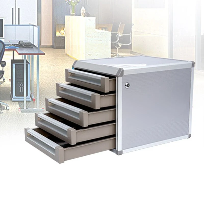 Classeur vertical en métal de style moderne avec serrure et rangement Clearhalo