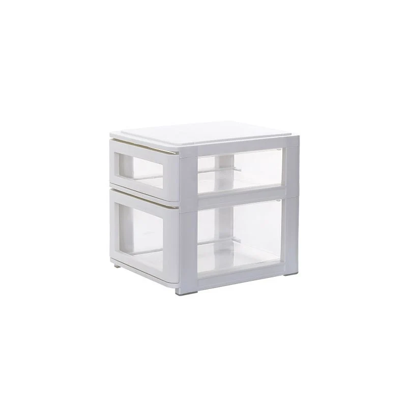Classeur vertical en plastique contemporain avec tiroirs Clearhalo
