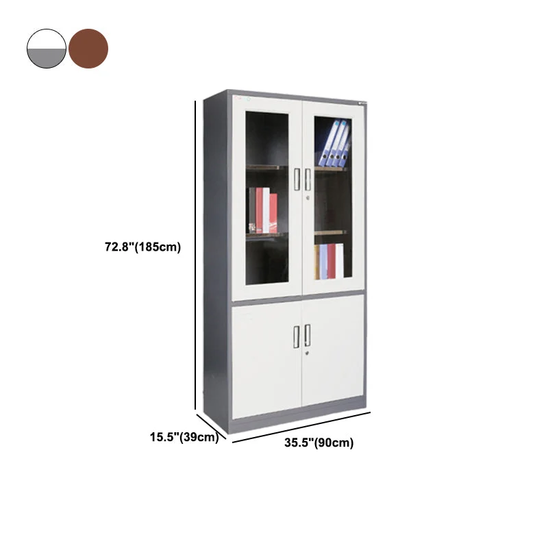 Classeur vertical de style moderne, classeur résistant au feu en métal Clearhalo