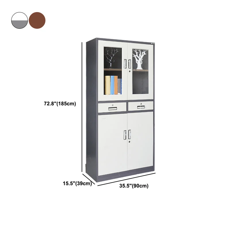 Classeur vertical de style moderne, classeur résistant au feu en métal Clearhalo