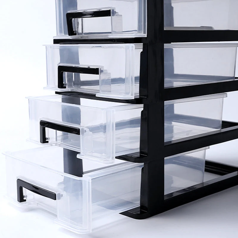 Classeur vertical tiroirs contemporains classeur en plastique pour la maison ou le bureau Clearhalo