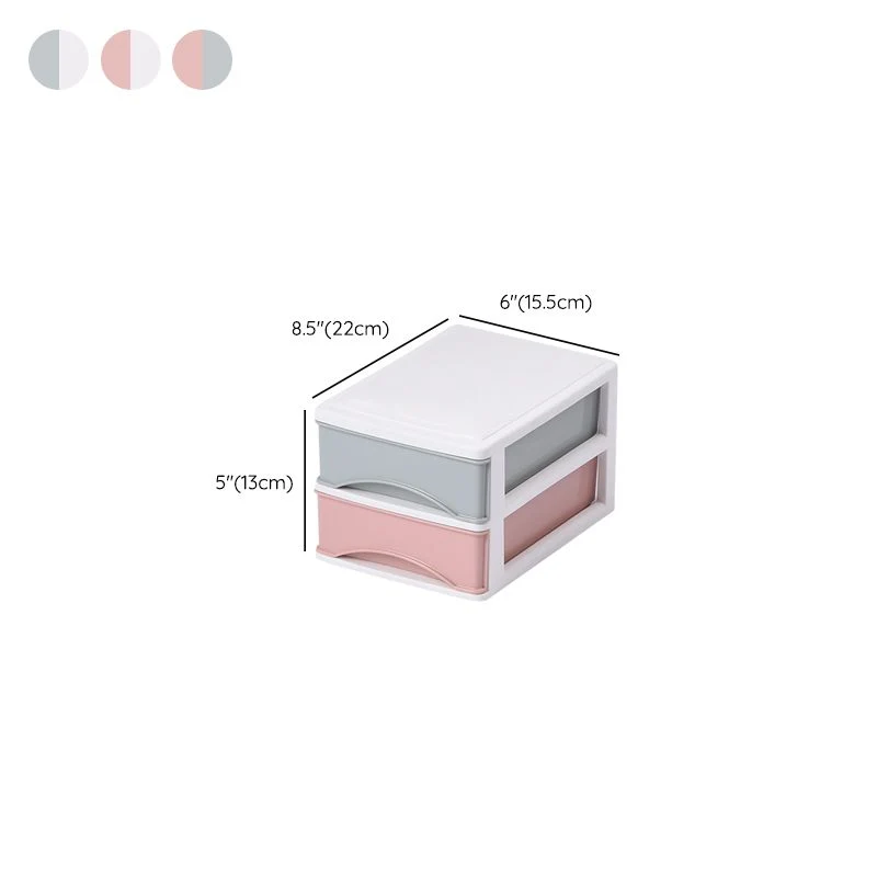 Classeur vertical à tiroirs en panneau de couleur, classeur en plastique pour le bureau et la maison Clearhalo