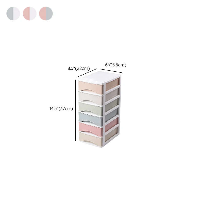 Classeur vertical à tiroirs en panneau de couleur, classeur en plastique pour le bureau et la maison Clearhalo