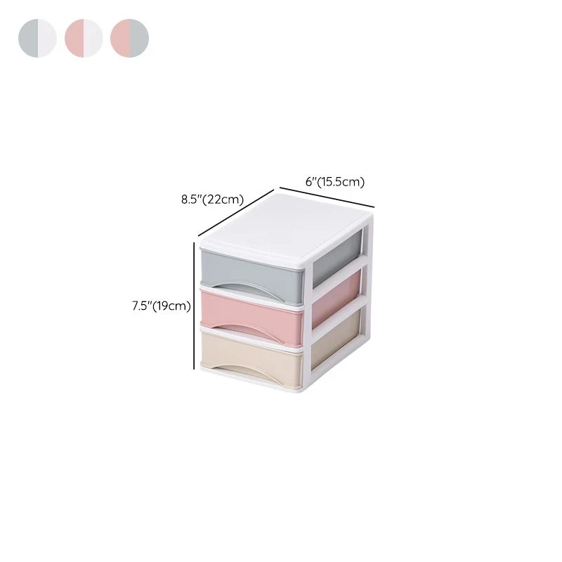 Classeur vertical à tiroirs en panneau de couleur, classeur en plastique pour le bureau et la maison Clearhalo