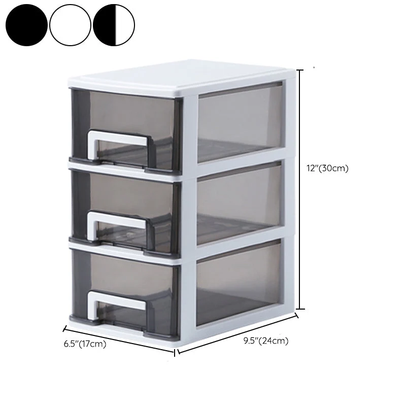 Classeur vertical à tiroirs transparents, classeur moderne en plastique Clearhalo