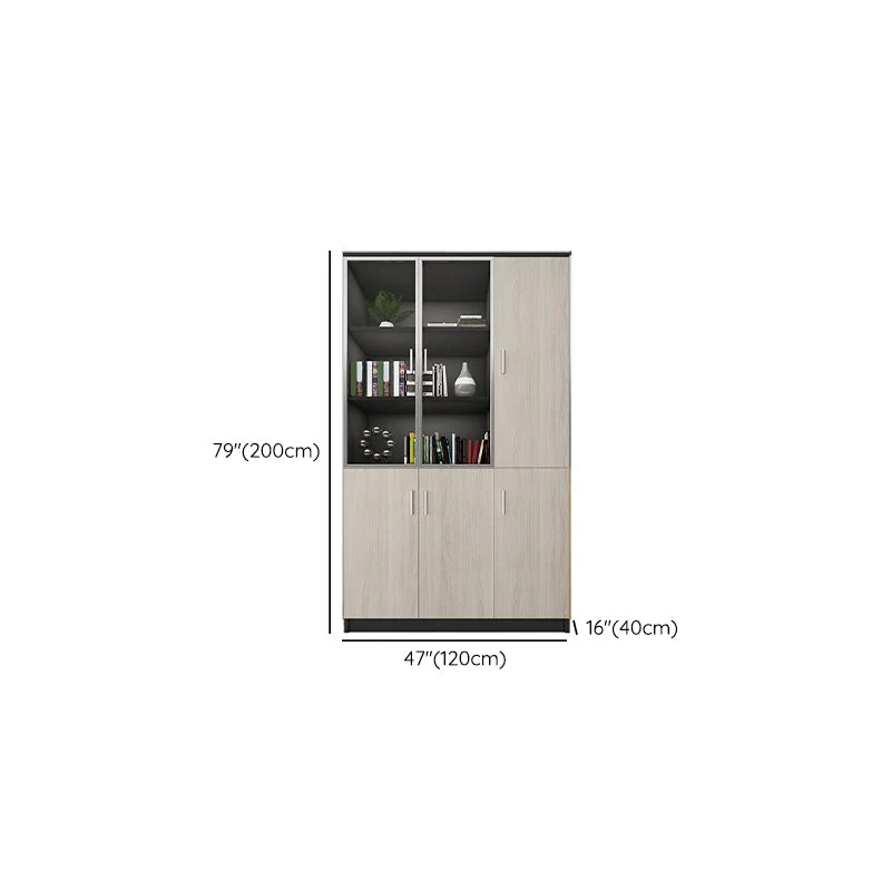 Classeur vertical traditionnel en bois avec étagères pour bureau Clearhalo