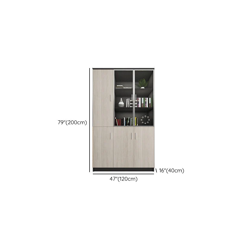 Classeur vertical traditionnel en bois avec étagères pour bureau Clearhalo