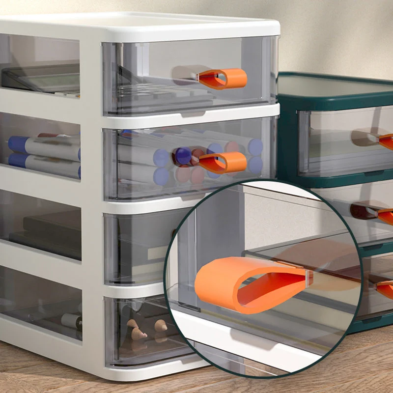 Classeur vertical transparent en plastique pour maison ou bureau avec tiroirs Clearhalo