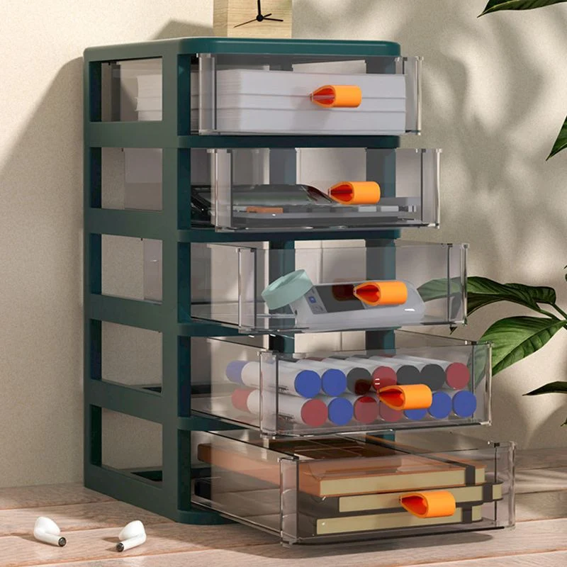 Classeur vertical transparent en plastique pour maison ou bureau avec tiroirs Clearhalo