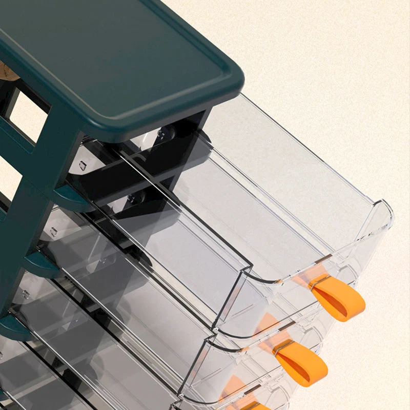 Classeur vertical transparent en plastique pour maison ou bureau avec tiroirs Clearhalo