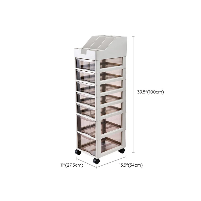 Classeur vertical transparent à tiroirs en plastique Clearhalo