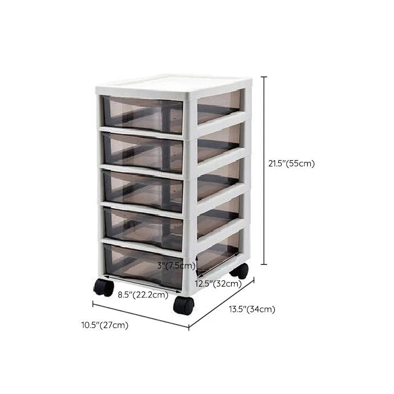 Classeur vertical transparent à tiroirs en plastique Clearhalo