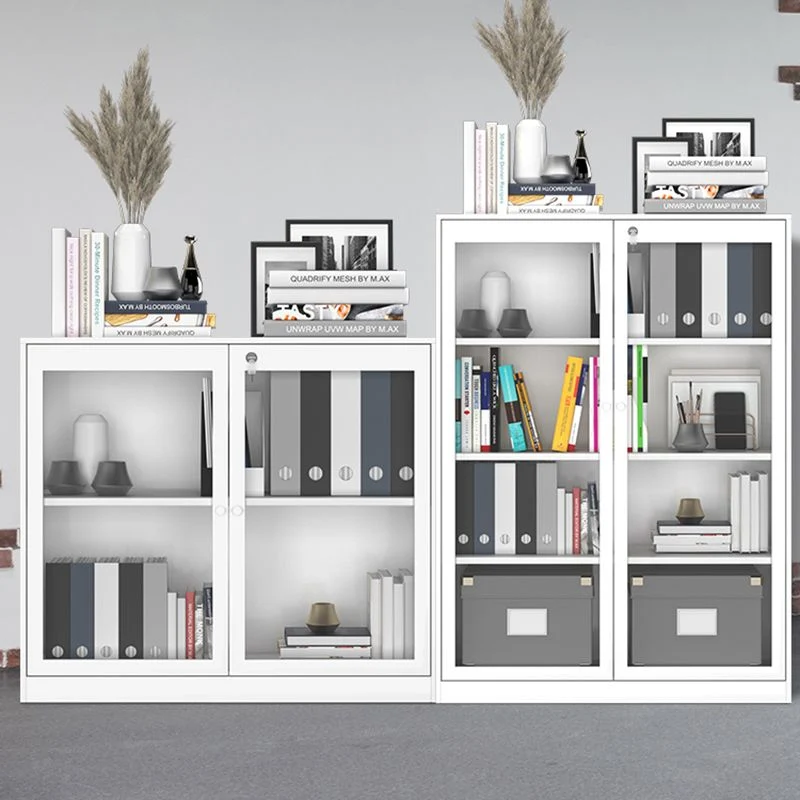 Classeur vertical en verre de style moderne avec rangement verrouillable Clearhalo