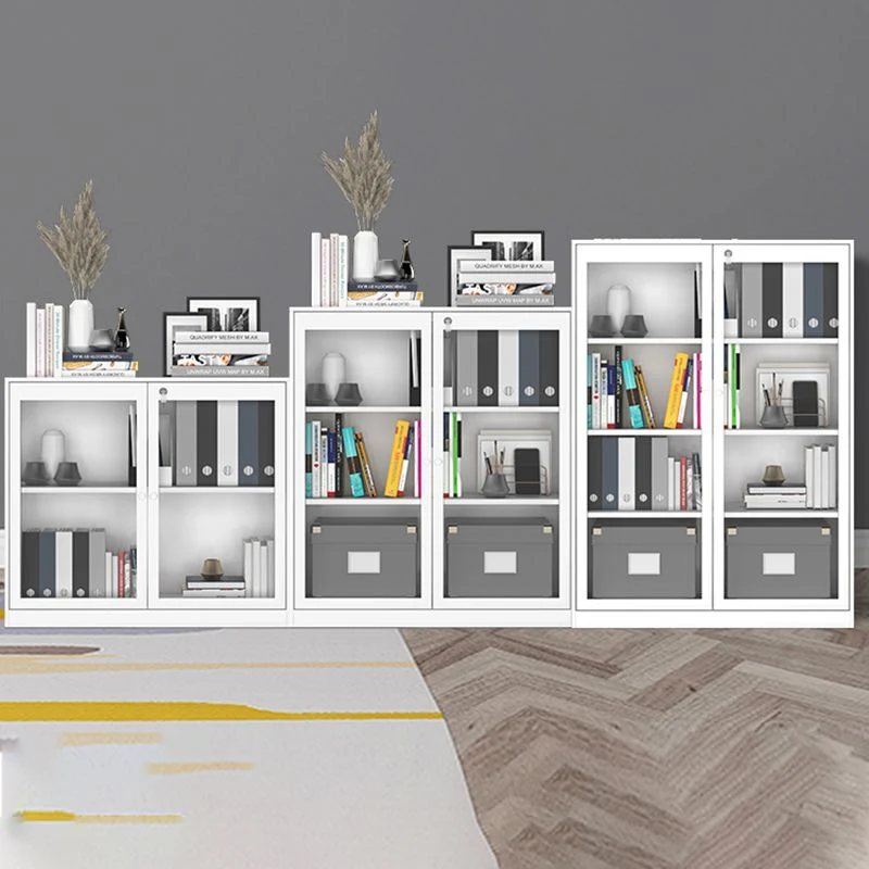 Classeur vertical en verre de style moderne avec rangement verrouillable Clearhalo