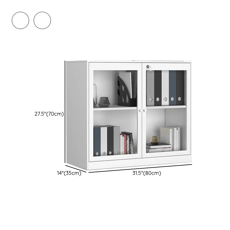Classeur vertical en verre de style moderne avec rangement verrouillable Clearhalo