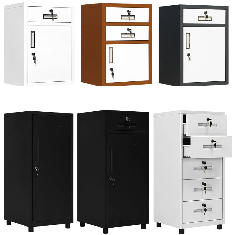 Classeurs contemporains à cadre en acier avec serrure à clé pour bureau Clearhalo