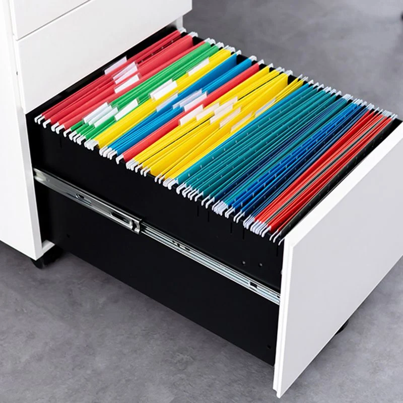 Classeurs contemporains à cadre en acier, classeur vertical à serrure électronique avec roulettes Clearhalo