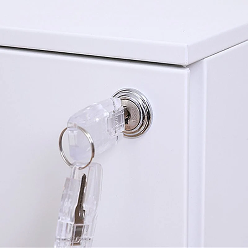Classeurs contemporains à cadre en acier, piédestal avec serrure à clé pour le bureau à domicile Clearhalo