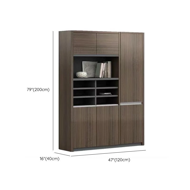 Classeurs contemporains à cadre en bois massif, classeur vertical, bureau Clearhalo