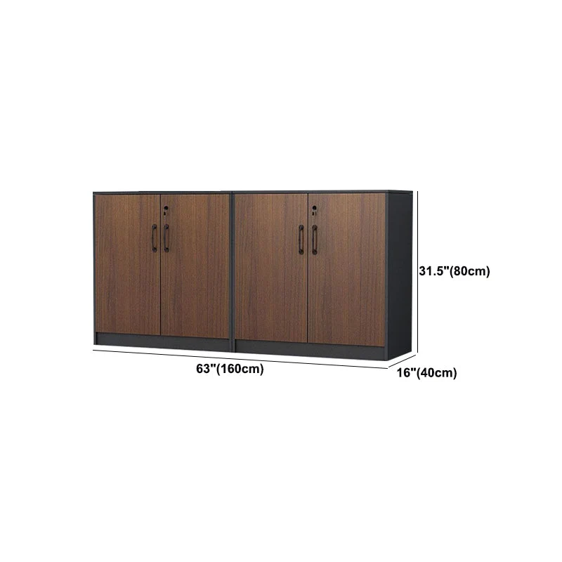 Classeurs contemporains à cadre en bois massif, classeur horizontal avec serrure à clé Clearhalo