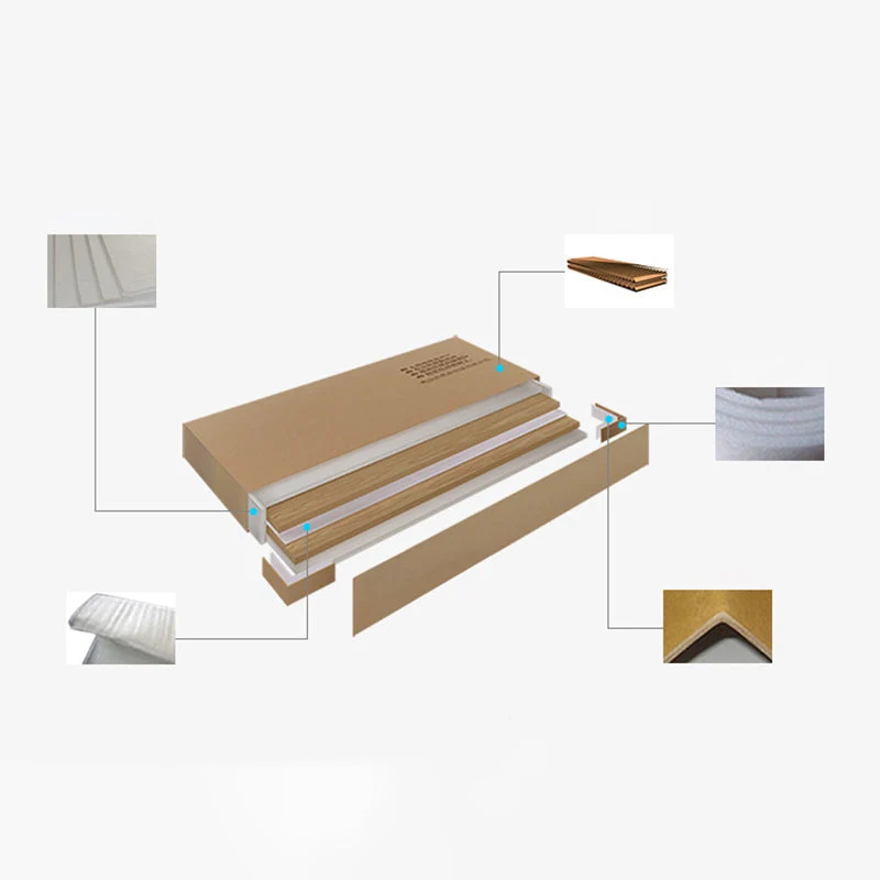 Classeurs contemporains à cadre en bois massif, classeur mobile avec serrure à clé Clearhalo