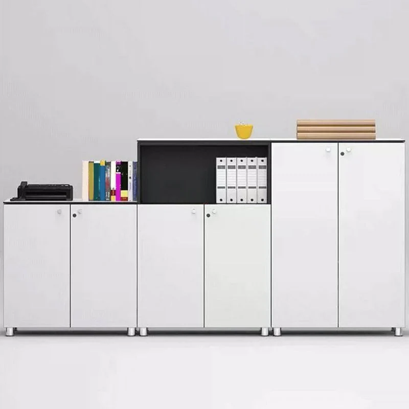 Classeurs contemporains cadre en bois massif serrure à clé classeur vertical bureau Clearhalo