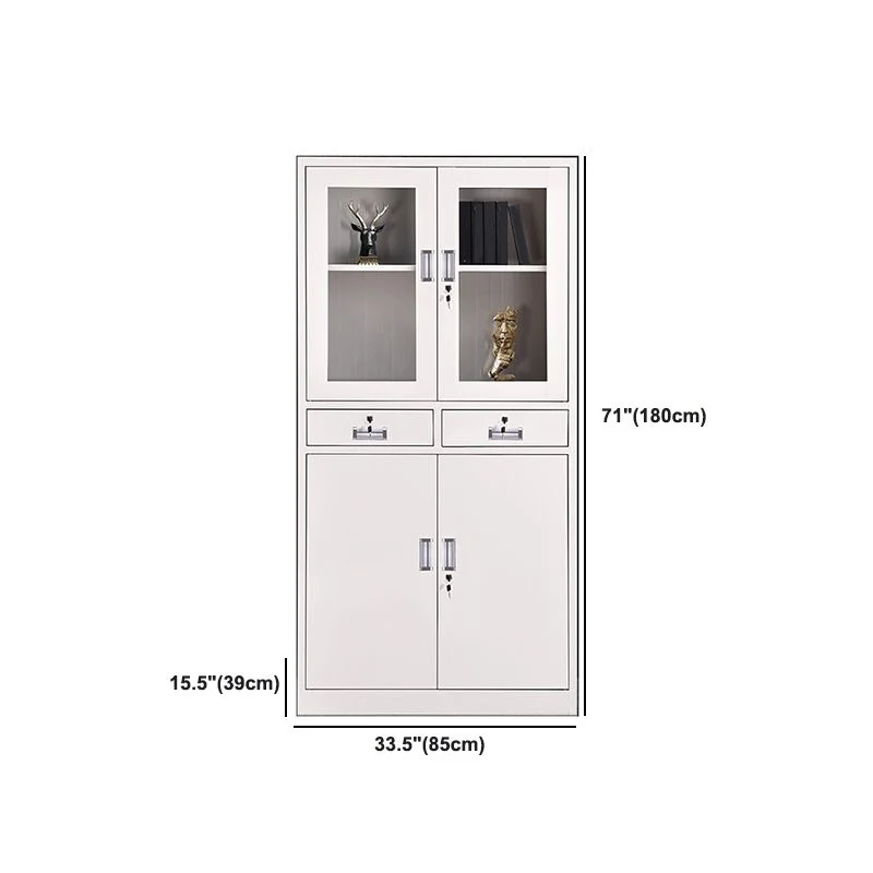 Classeurs contemporains à cadre métallique, classeur vertical ignifuge avec serrure à clé Clearhalo