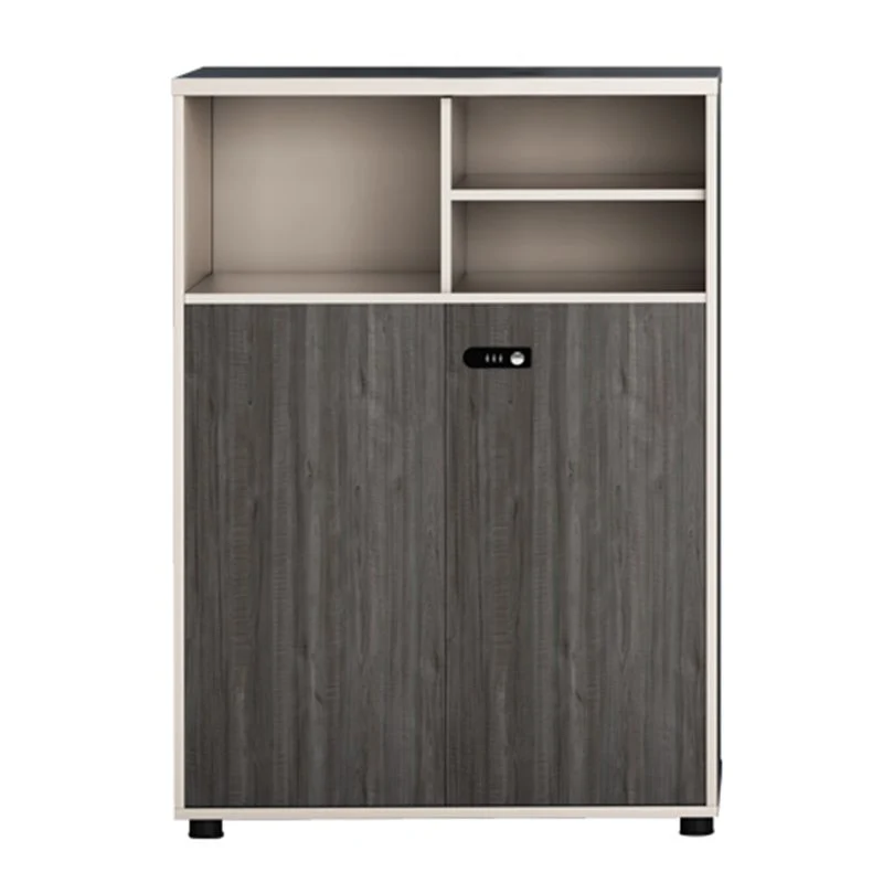 Classeurs modernes en bois massif, classeur vertical de couleur unie avec serrure à clé Clearhalo