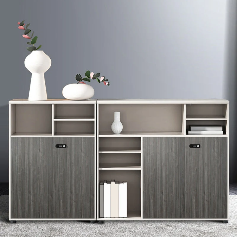 Classeurs modernes en bois massif, classeur vertical de couleur unie avec serrure à clé Clearhalo
